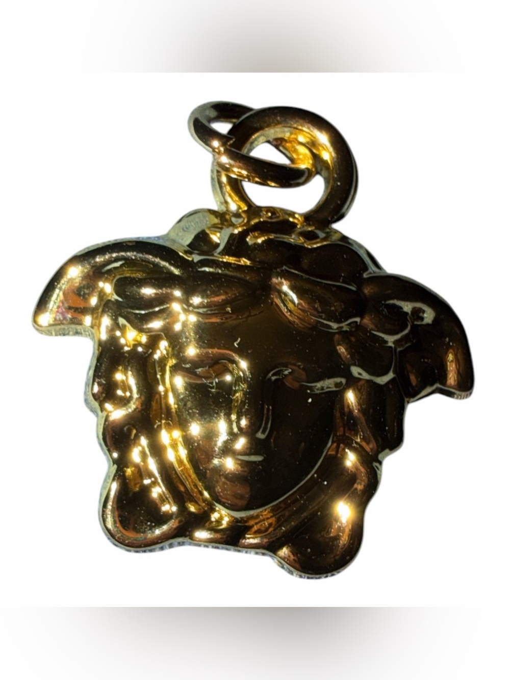 Versace Shiny Gold Medusa zip pull
